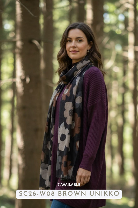 Winter Scarf Brown Unikko
