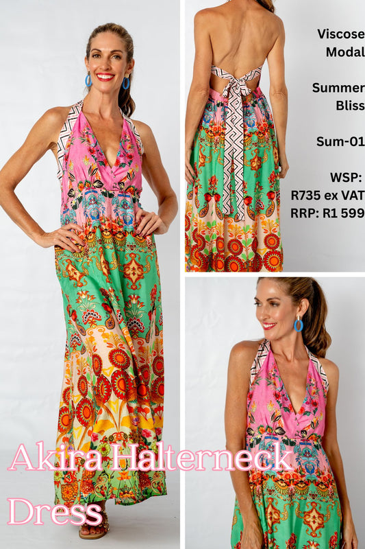 Akira Halterneck Dress – Summer Bliss