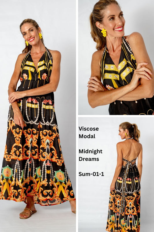 Akira Halterneck Dress – Midnight Dreams