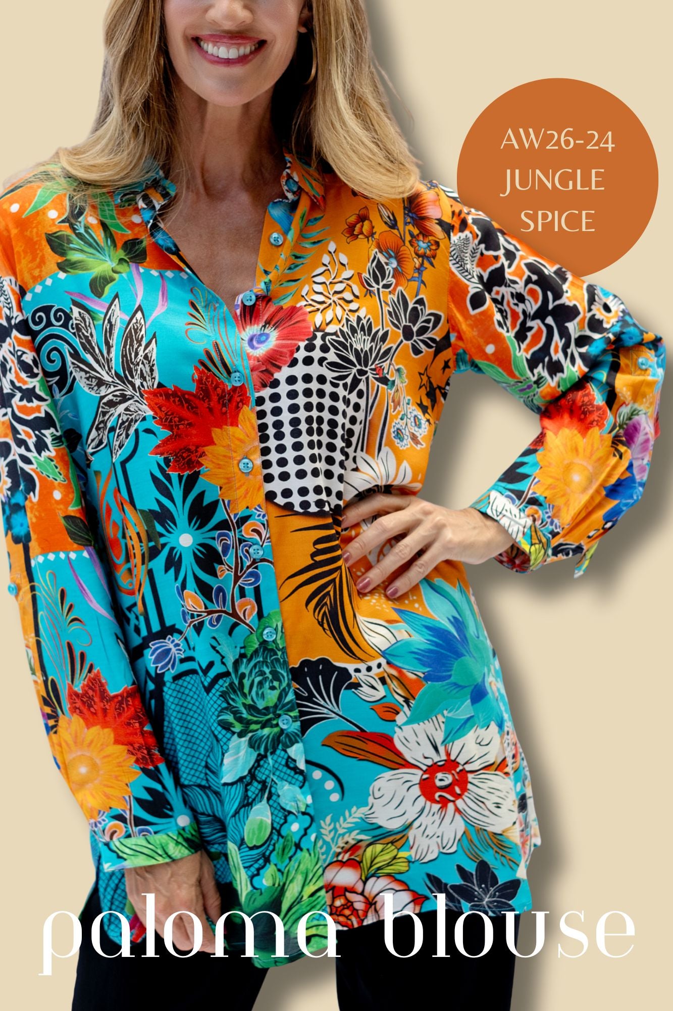 PALOMA BLOUSE IN JUNGLE SPICE