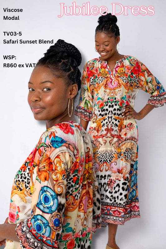 Jubilee Dress – Safari Sunset Blend