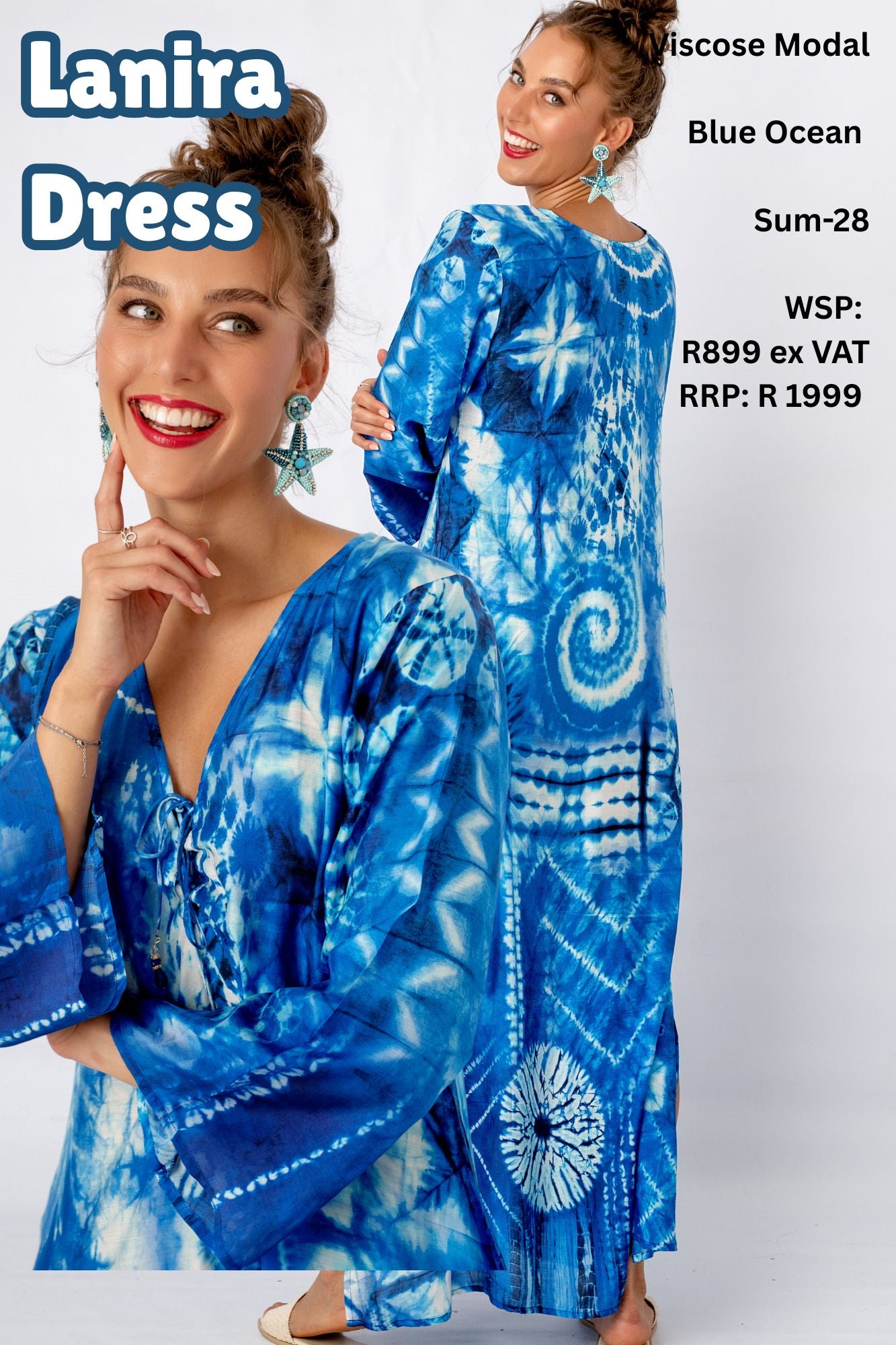 Lanira Dress in Blue Ocean
