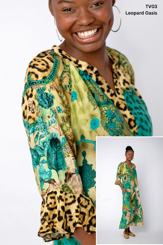 Jubilee Dress – Leopard Oasis