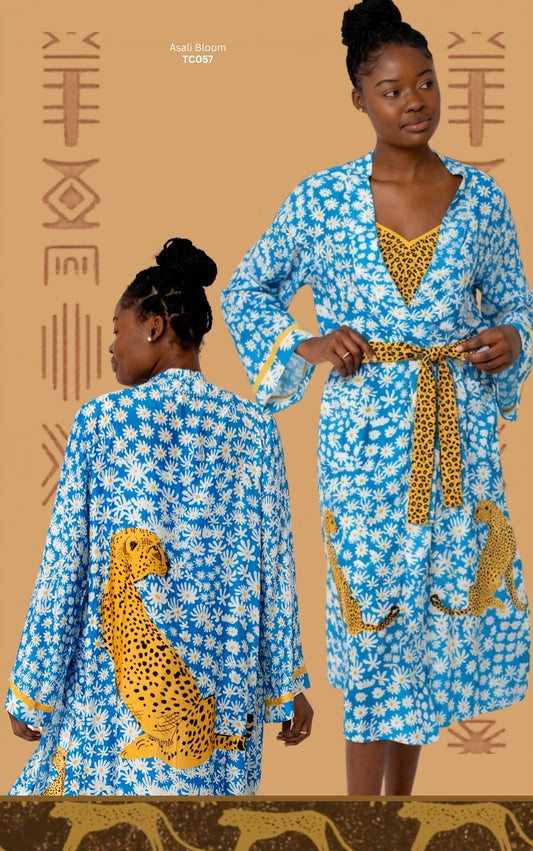 The Thandi Luxury Kimono Kaftan  – Asali Bloom TC057