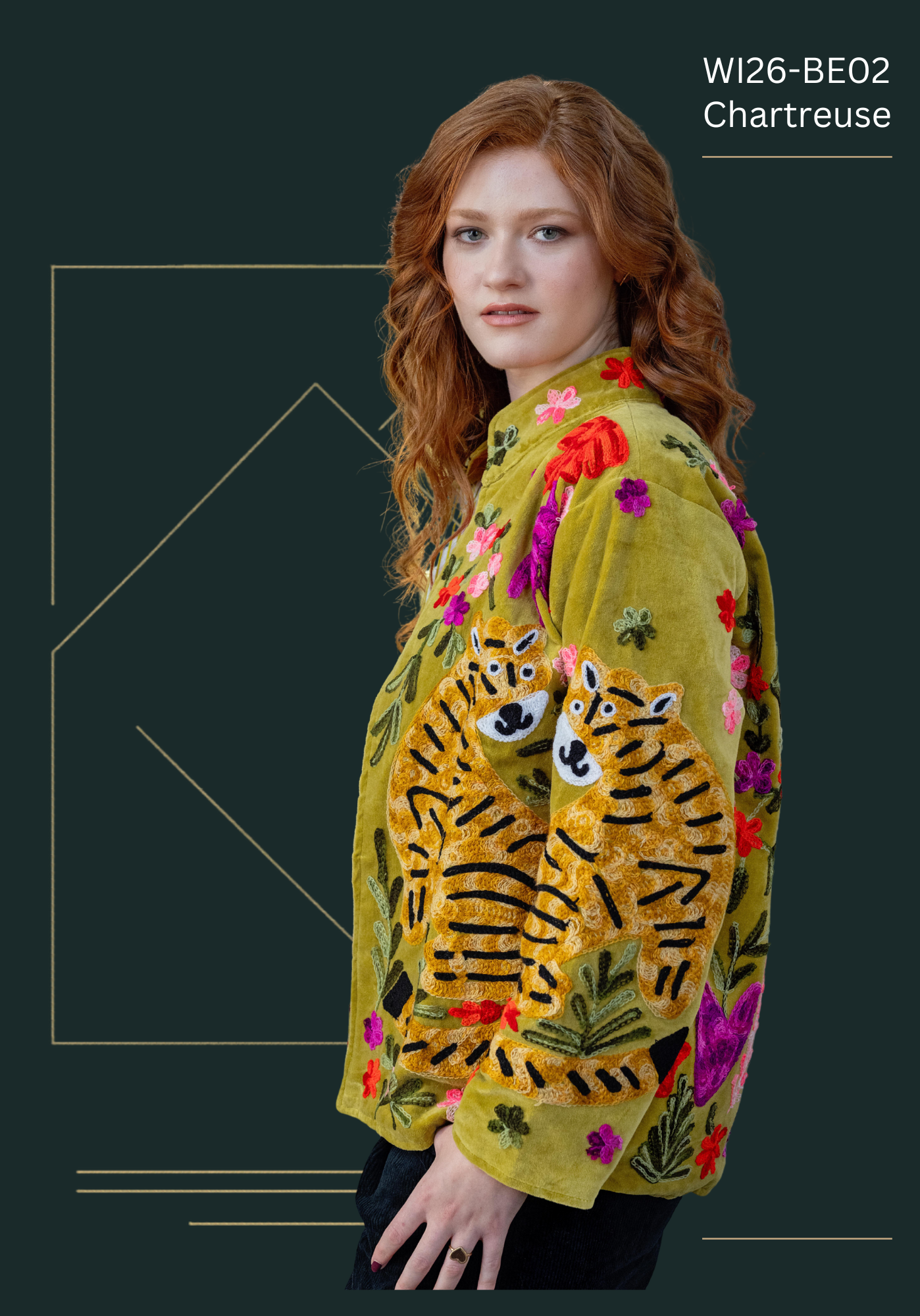 Bengal Bloom Jacket – Chartreuse