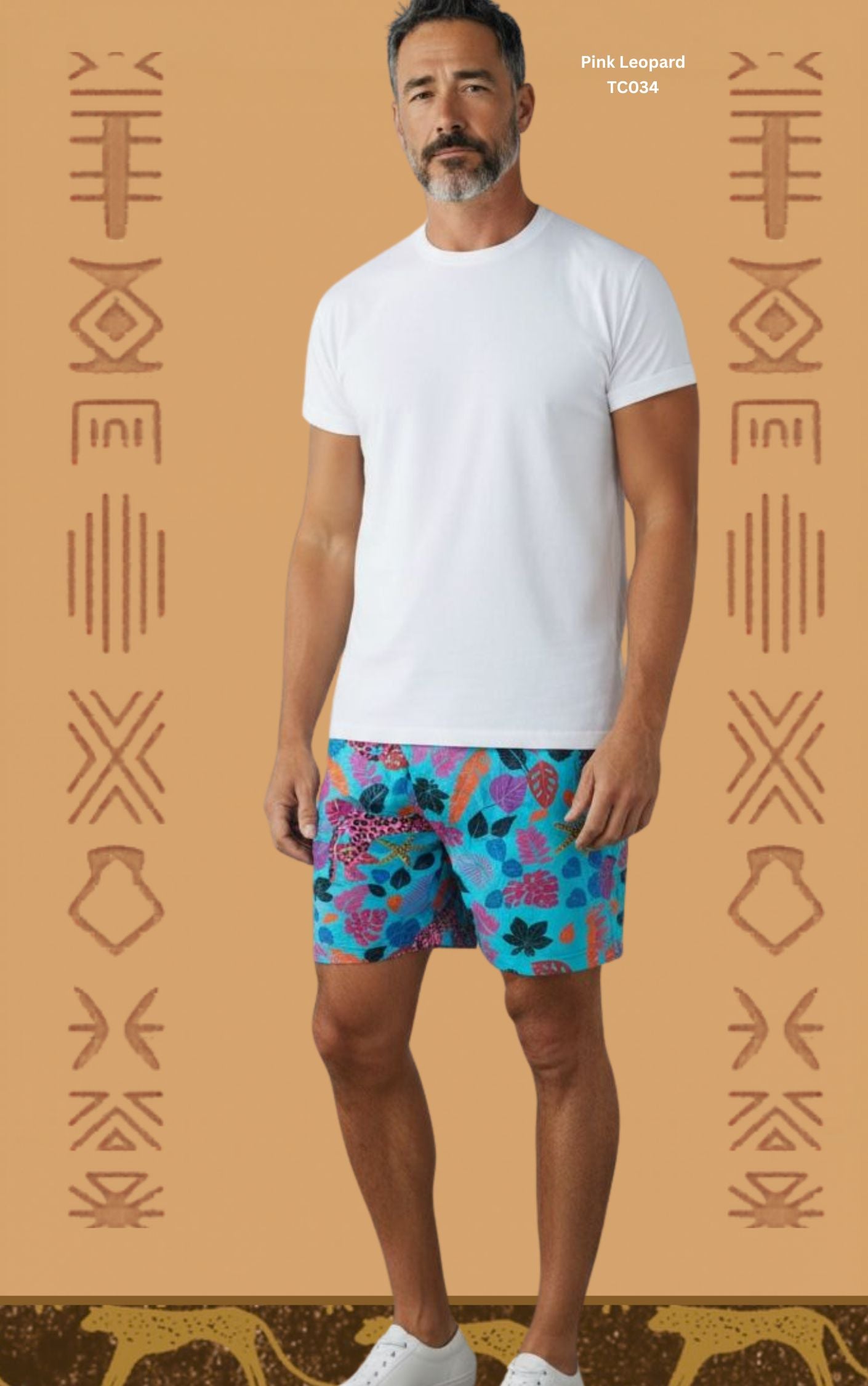 Men’s Luxury Boxer Shorts – Pink Leopard TC034