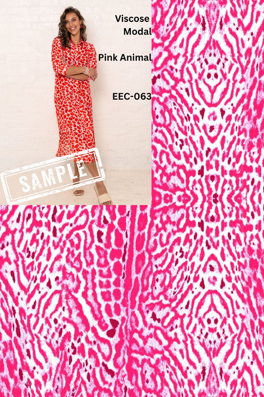 Lindi Dress in Pink Animal