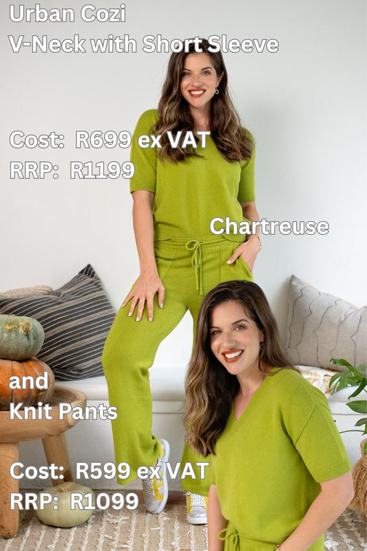 Urban Cozi Knit Pants in Chartreuse