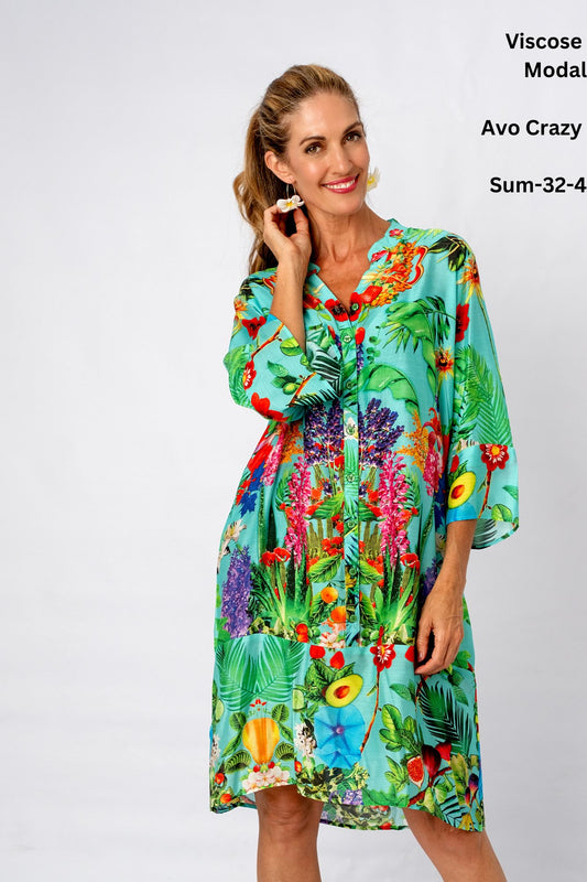 Symphony Dress in Avo Crazy