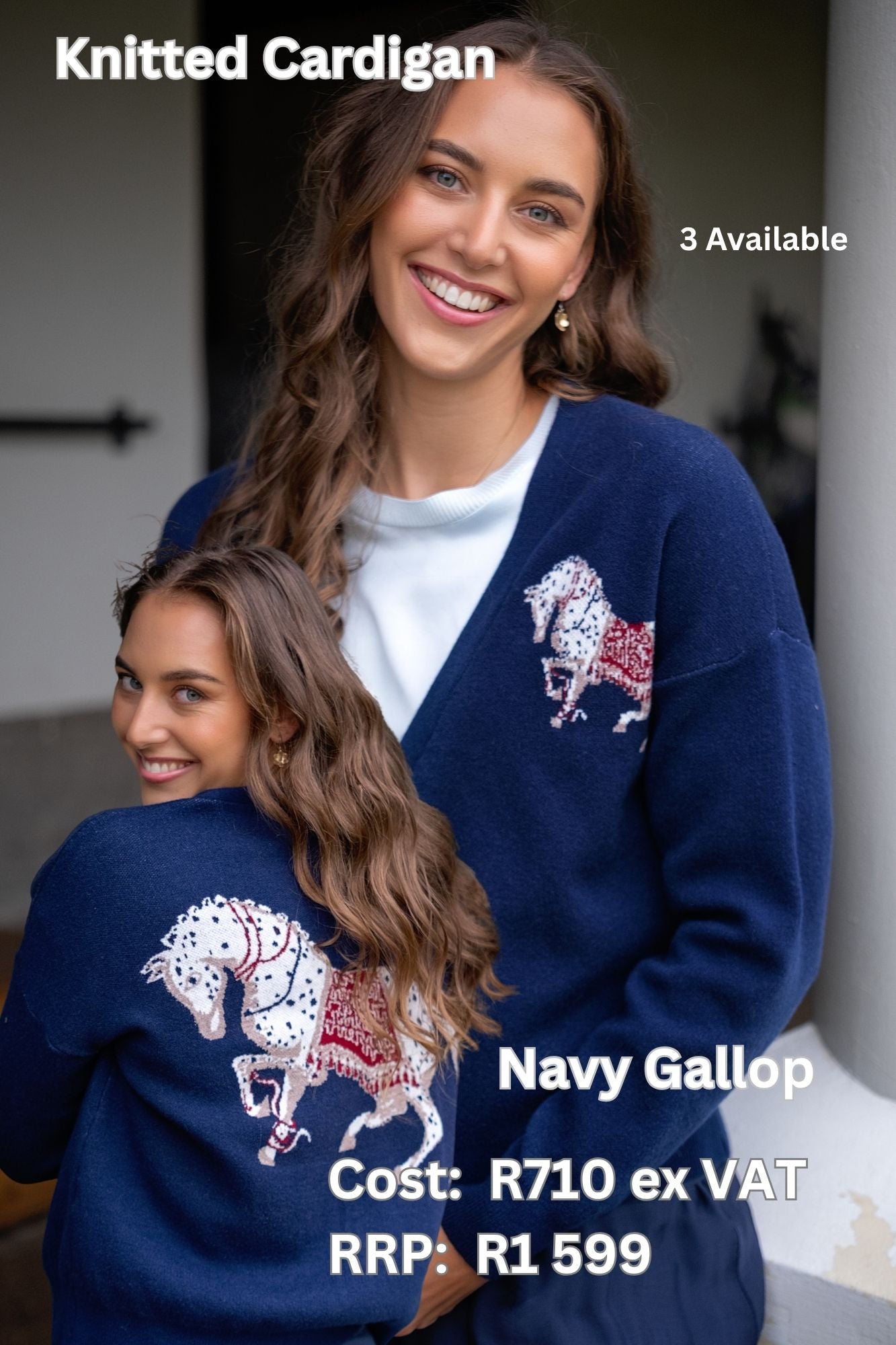 Knitted Cardigan in Navy Gallop