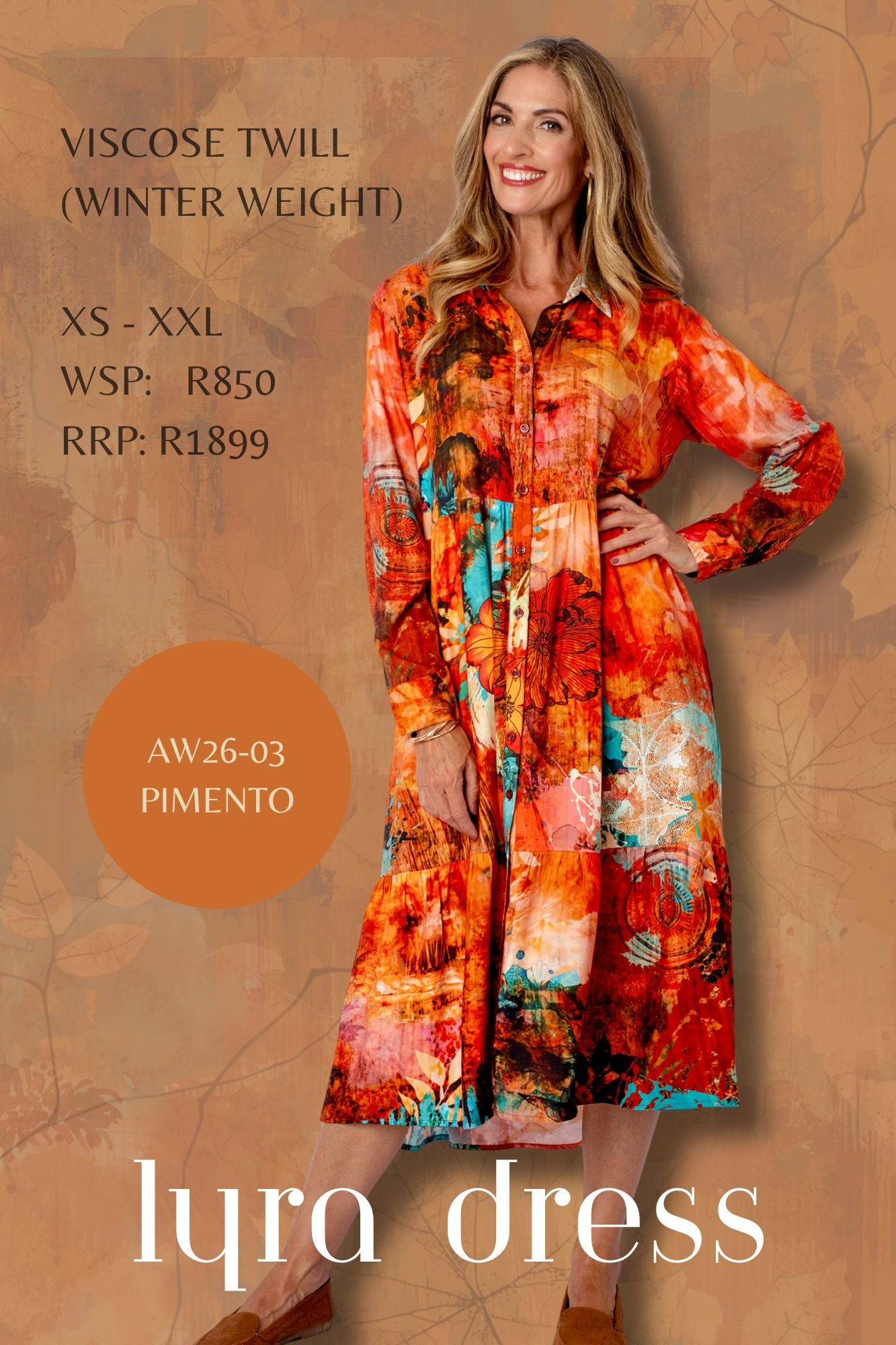 LYRA DRESS IN PIMENTO