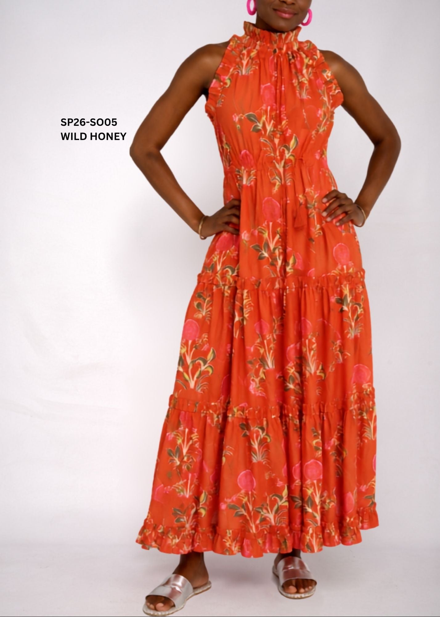 Zola Tiered Cotton Halter Dress – Wild Honey