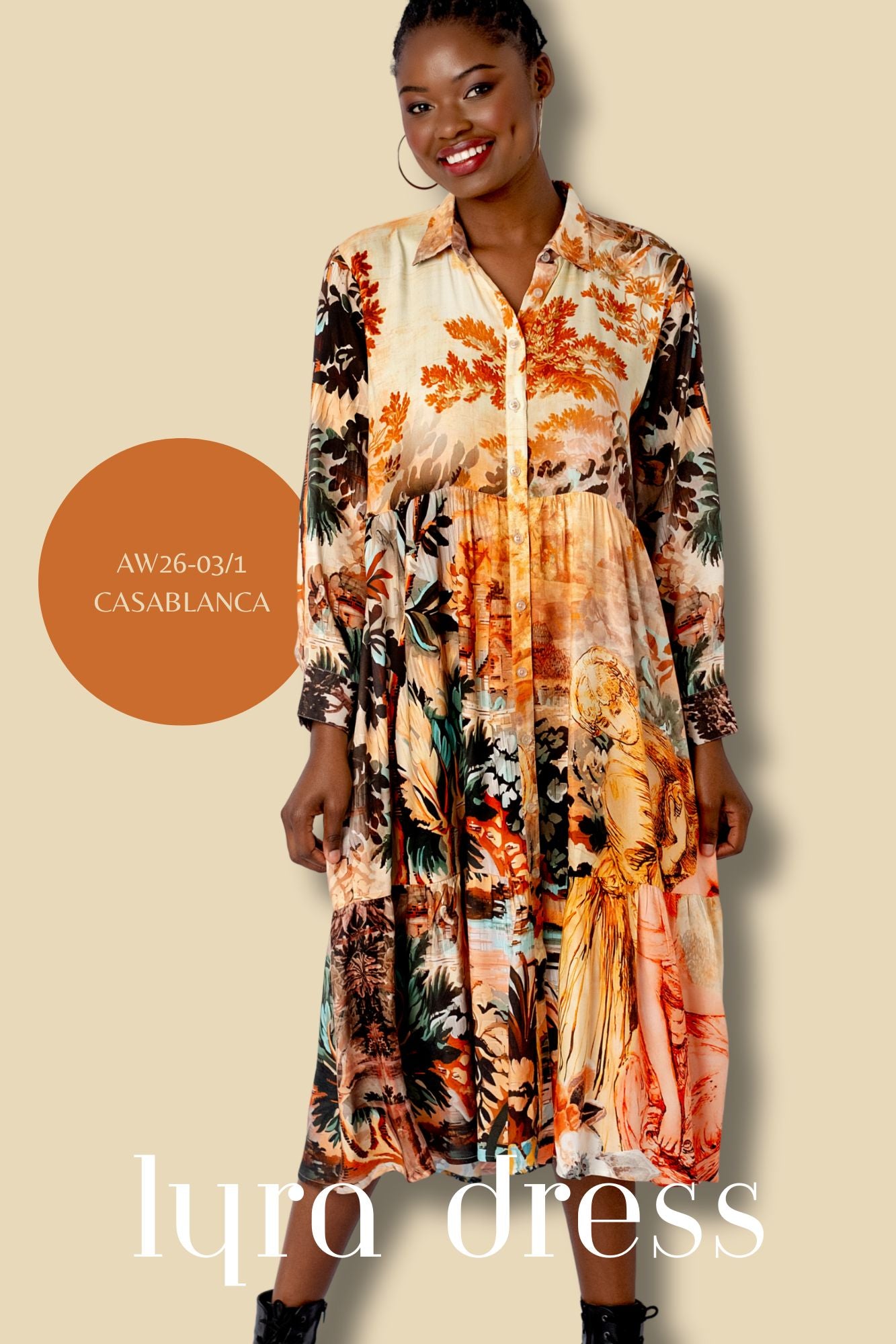 LYRA DRESS IN CASABLANCA