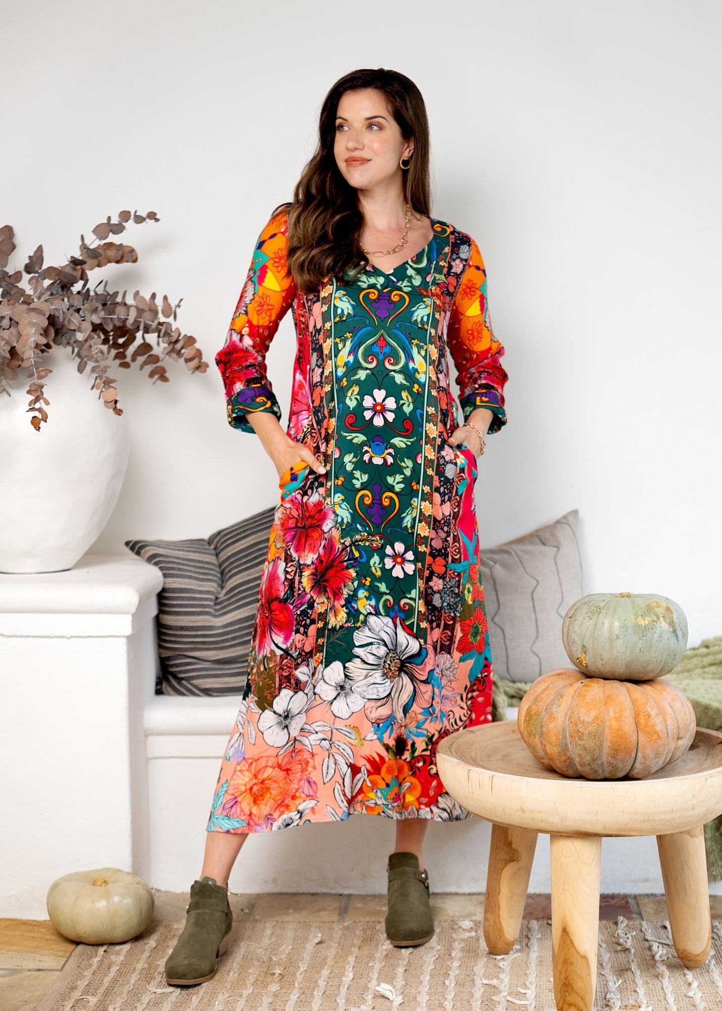 Gloria Dress in Tagine