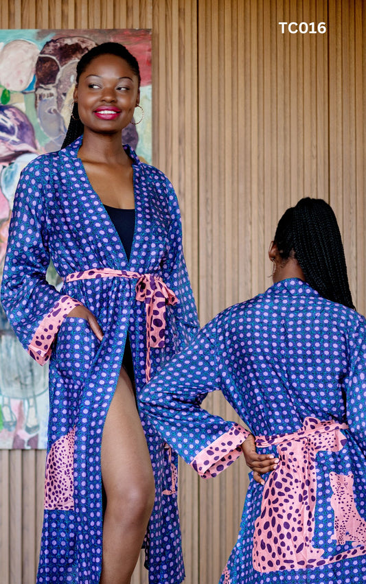 TC016 KAFTAN PINK LEOPARD