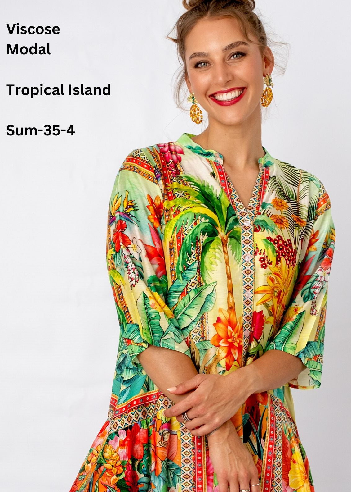 Amalfi Dress in Tropical Island