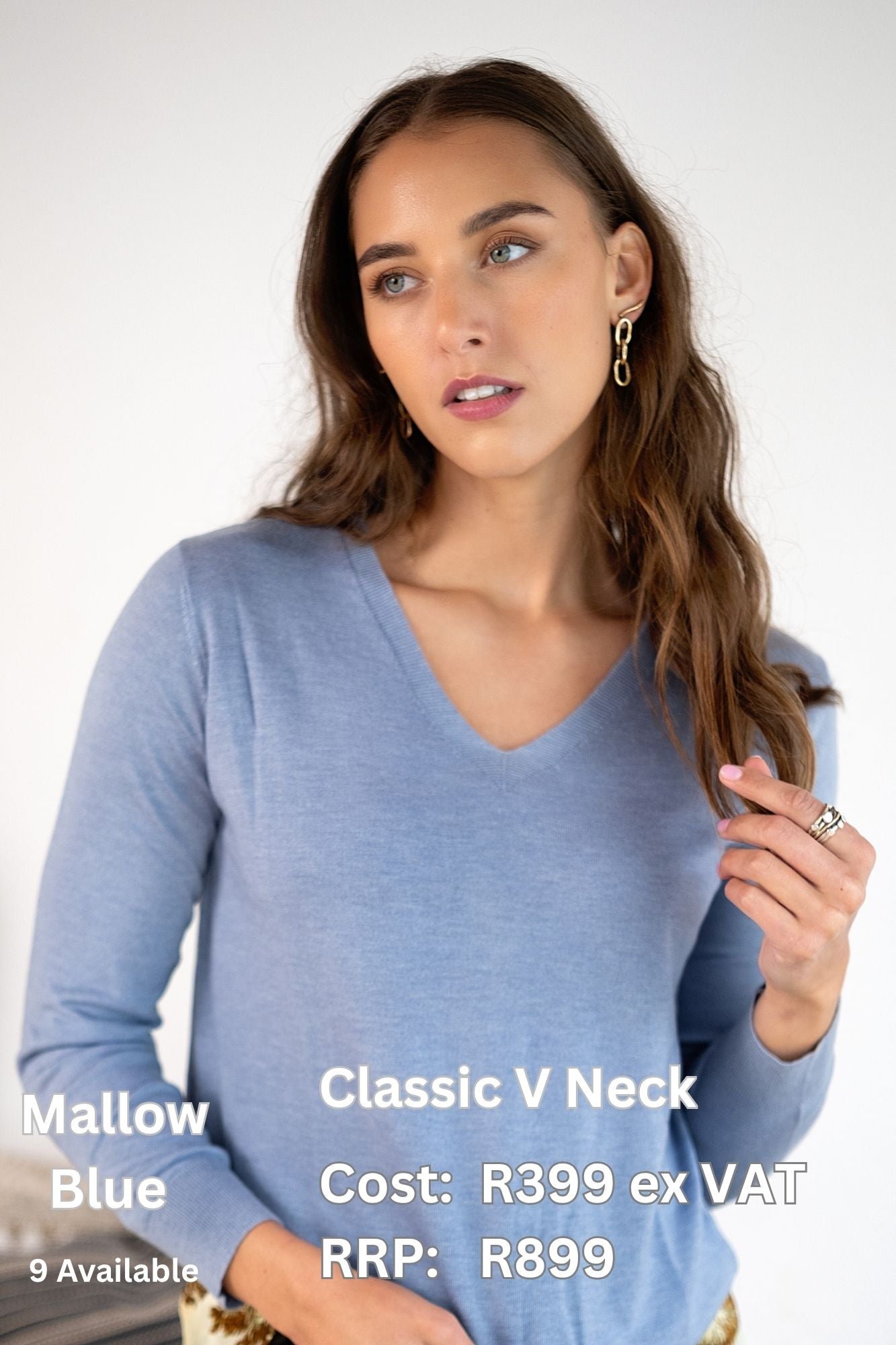 The Classic V in Mallow Blue