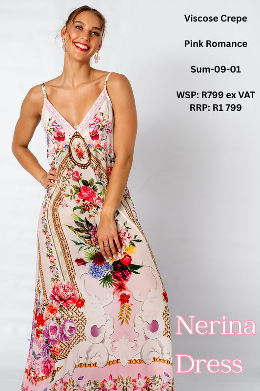 Nerina Maxi Dress – Pink Romance