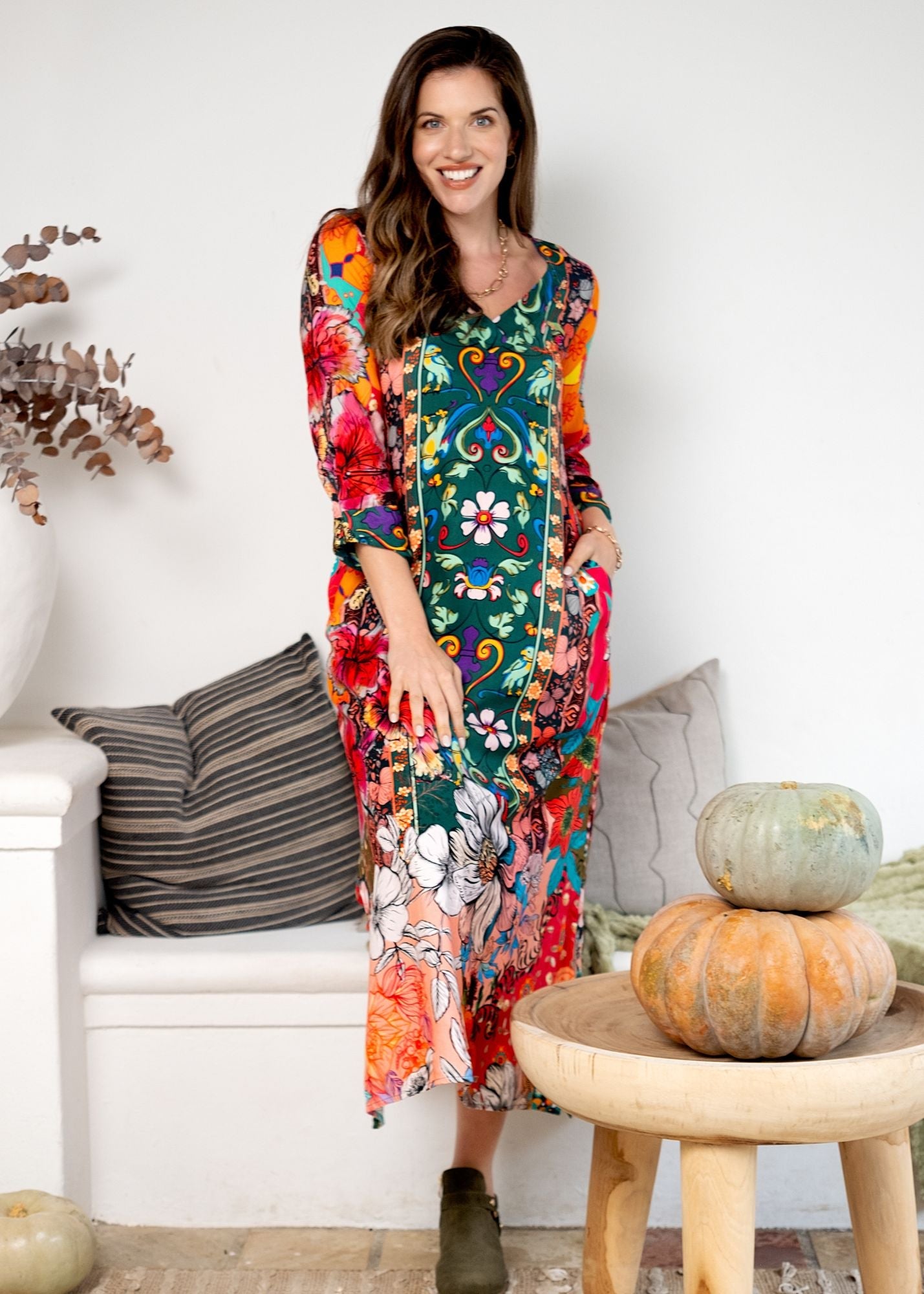 Gloria Dress in Tagine
