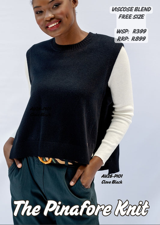 THE PINAFORE KNIT IN CLOVE BLACK