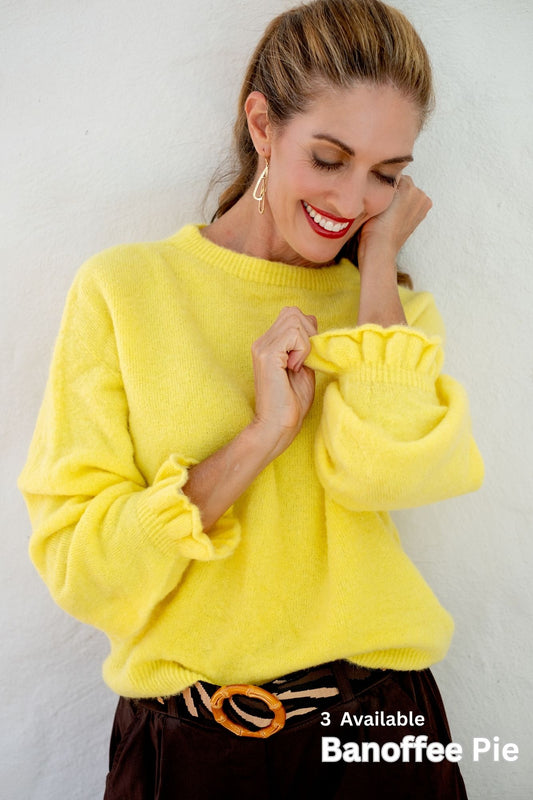THE PETAL KNIT IN BANOFFEE PIE