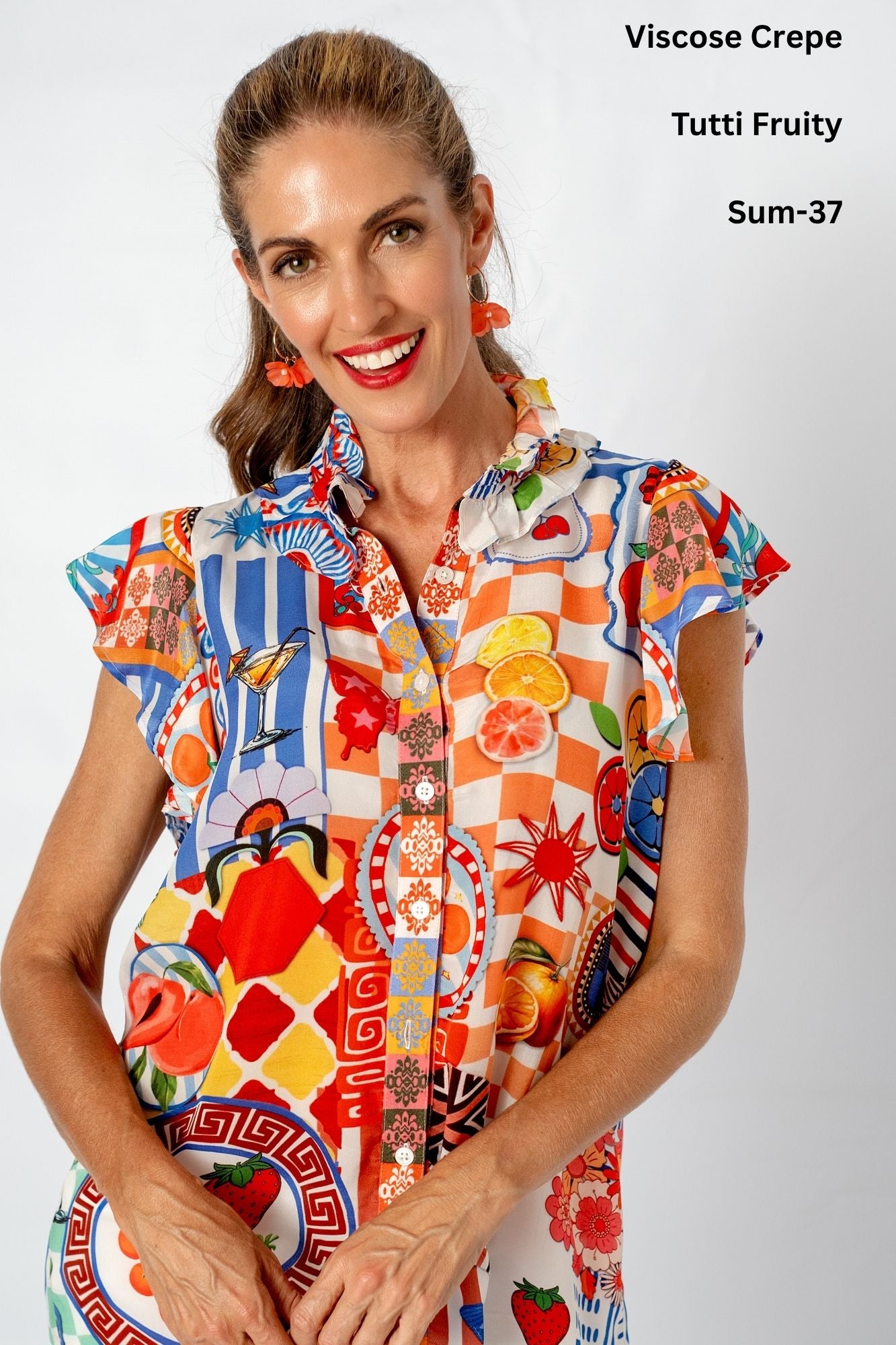 Paradise Blouse in Tutti Fruity