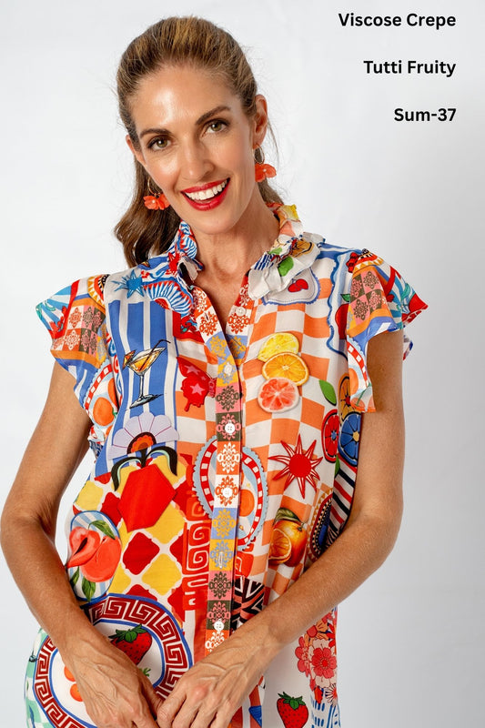 Paradise Blouse in Tutti Fruity
