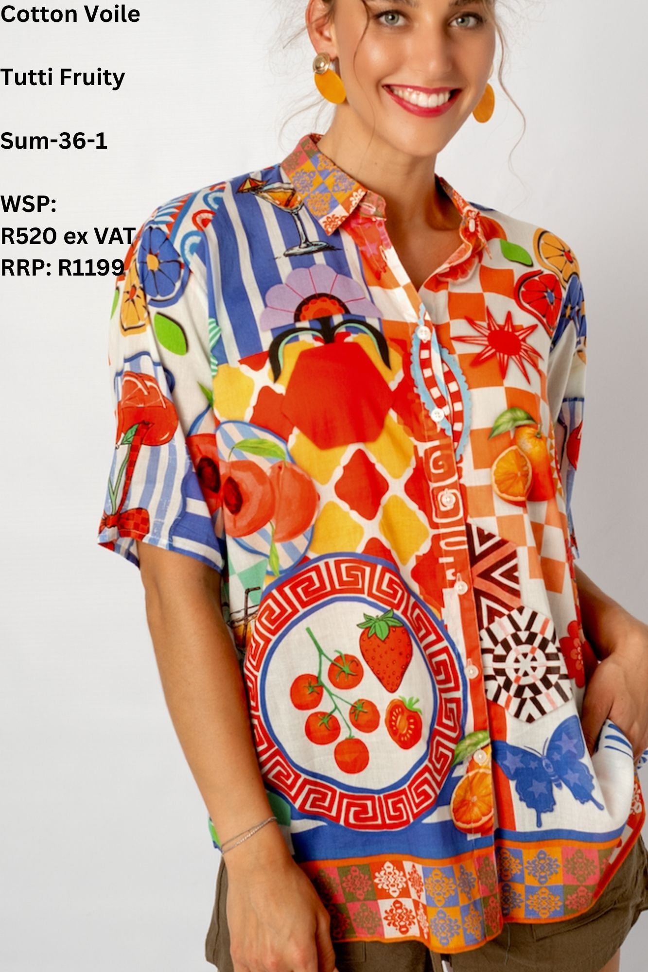 Molly Blouse in Tutti Fruity