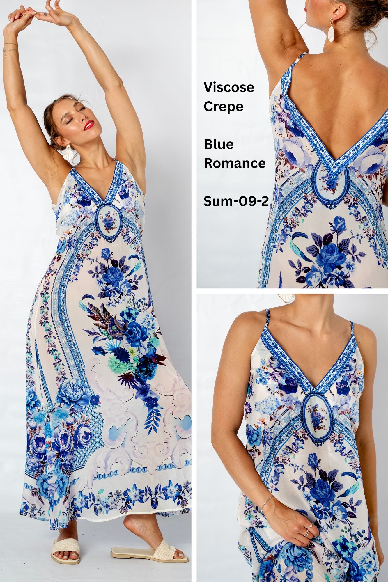 Nerina Maxi Dress – Blue Romance