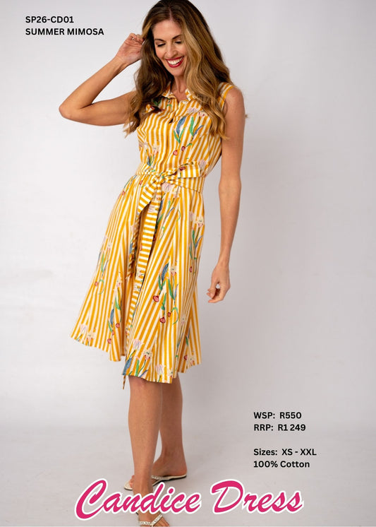 Candice Sleeveless Cotton Dress – Summer Mimosa