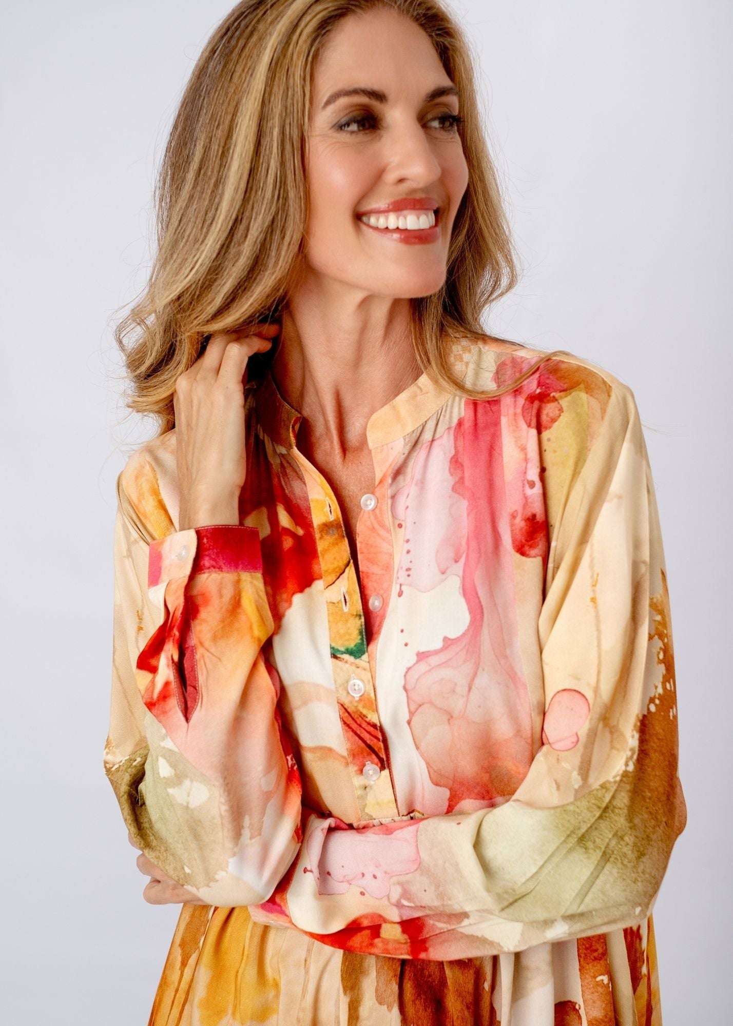 Amal Dress in Autumn Canvas