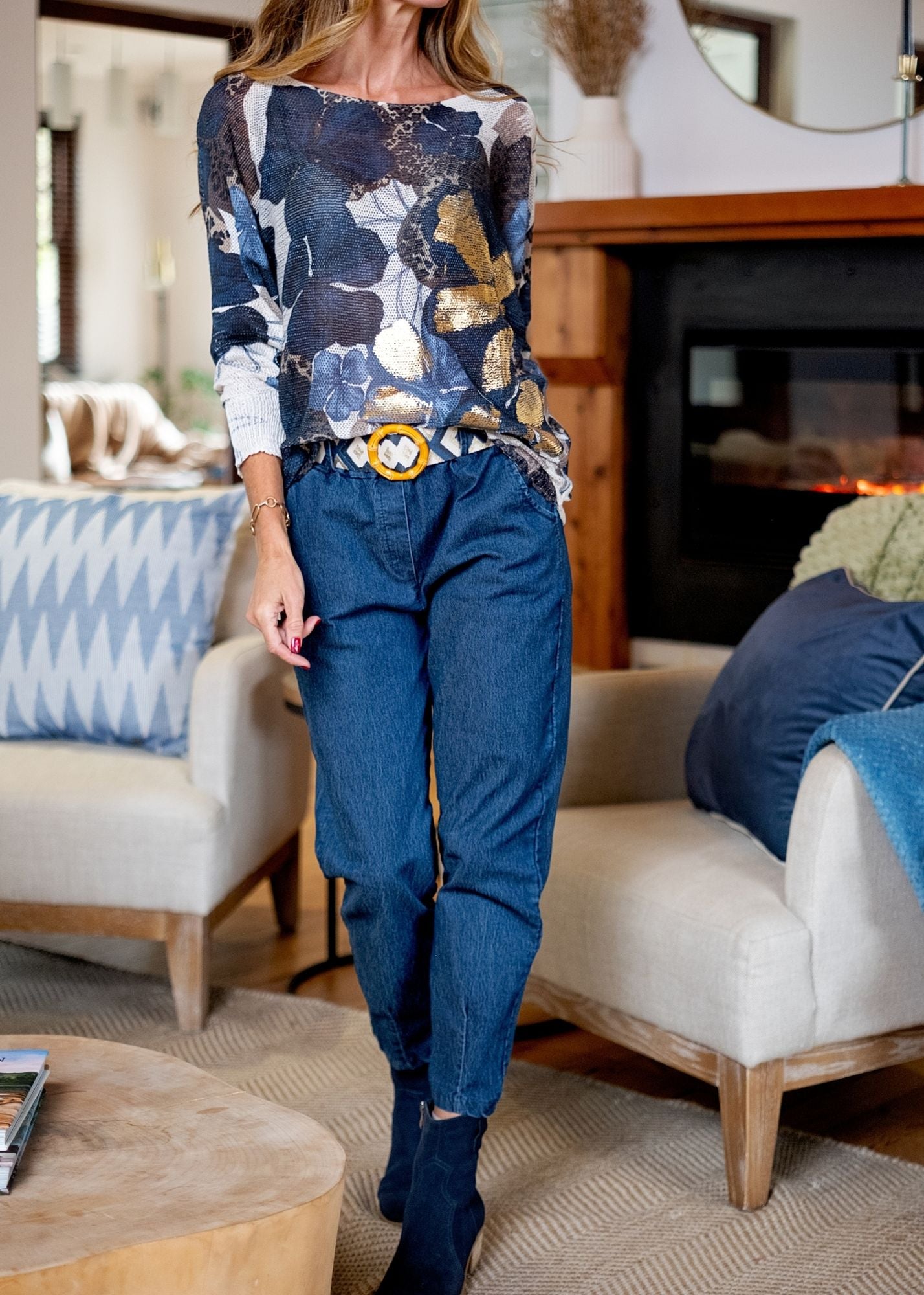 Élan Knit Top in Serengeti Riverbloom
