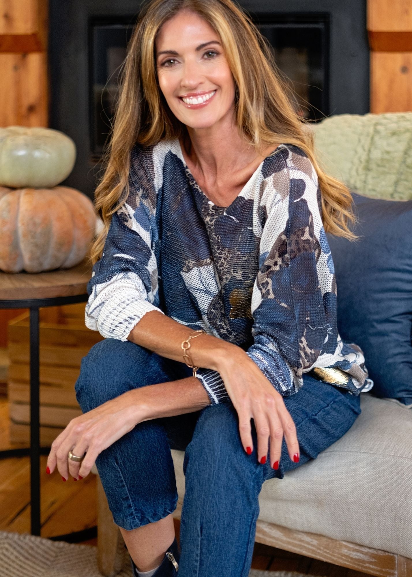 Élan Knit Top in Serengeti Riverbloom