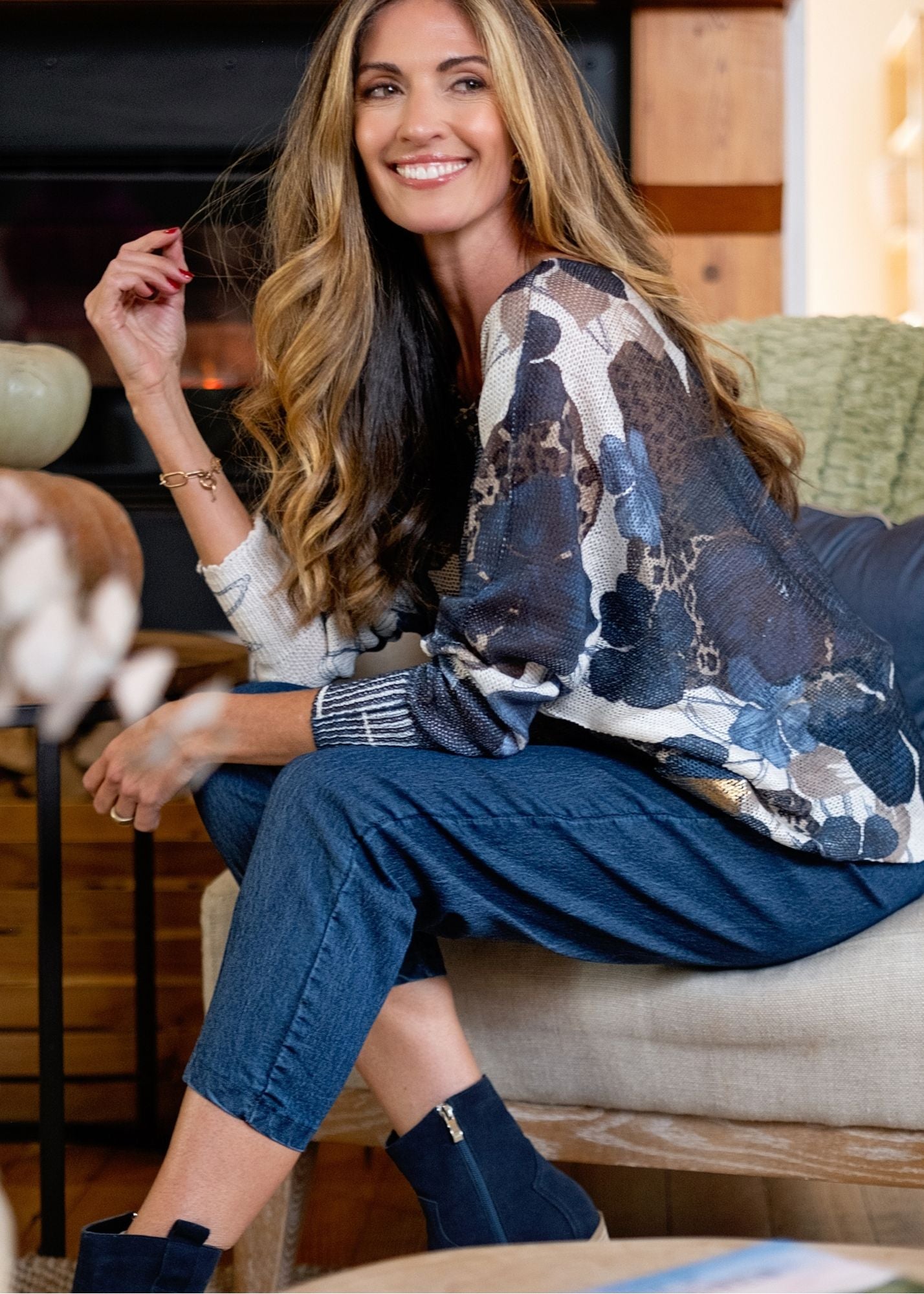 Élan Knit Top in Serengeti Riverbloom