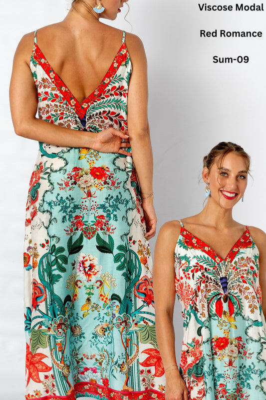 Nerina Maxi Dress – Red Romance
