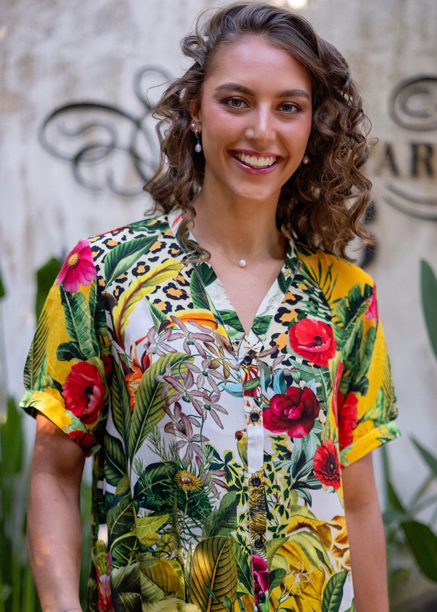 Maxine Dress in Colourful Jungle