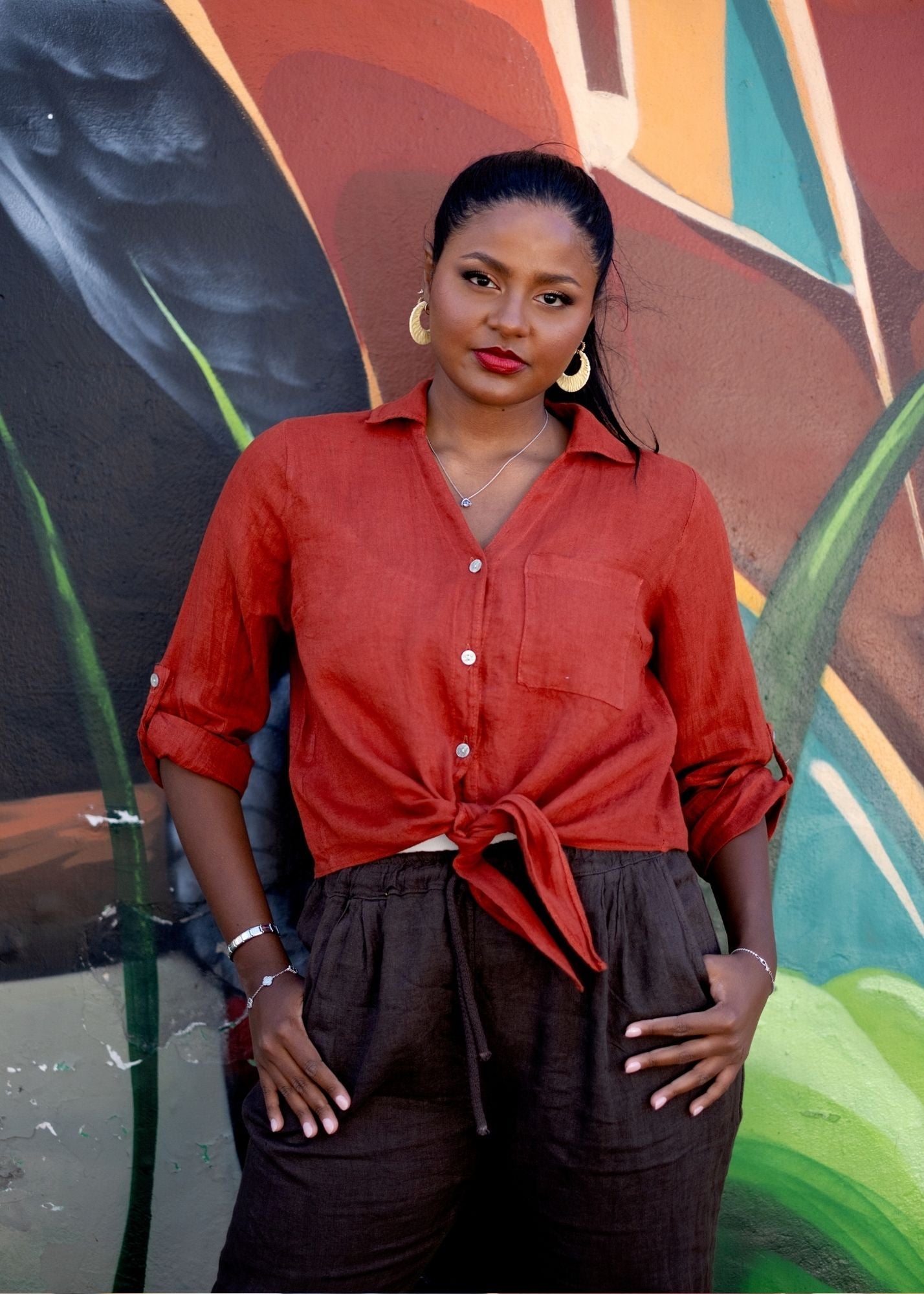 La Vita Linen Pants – Mocha
