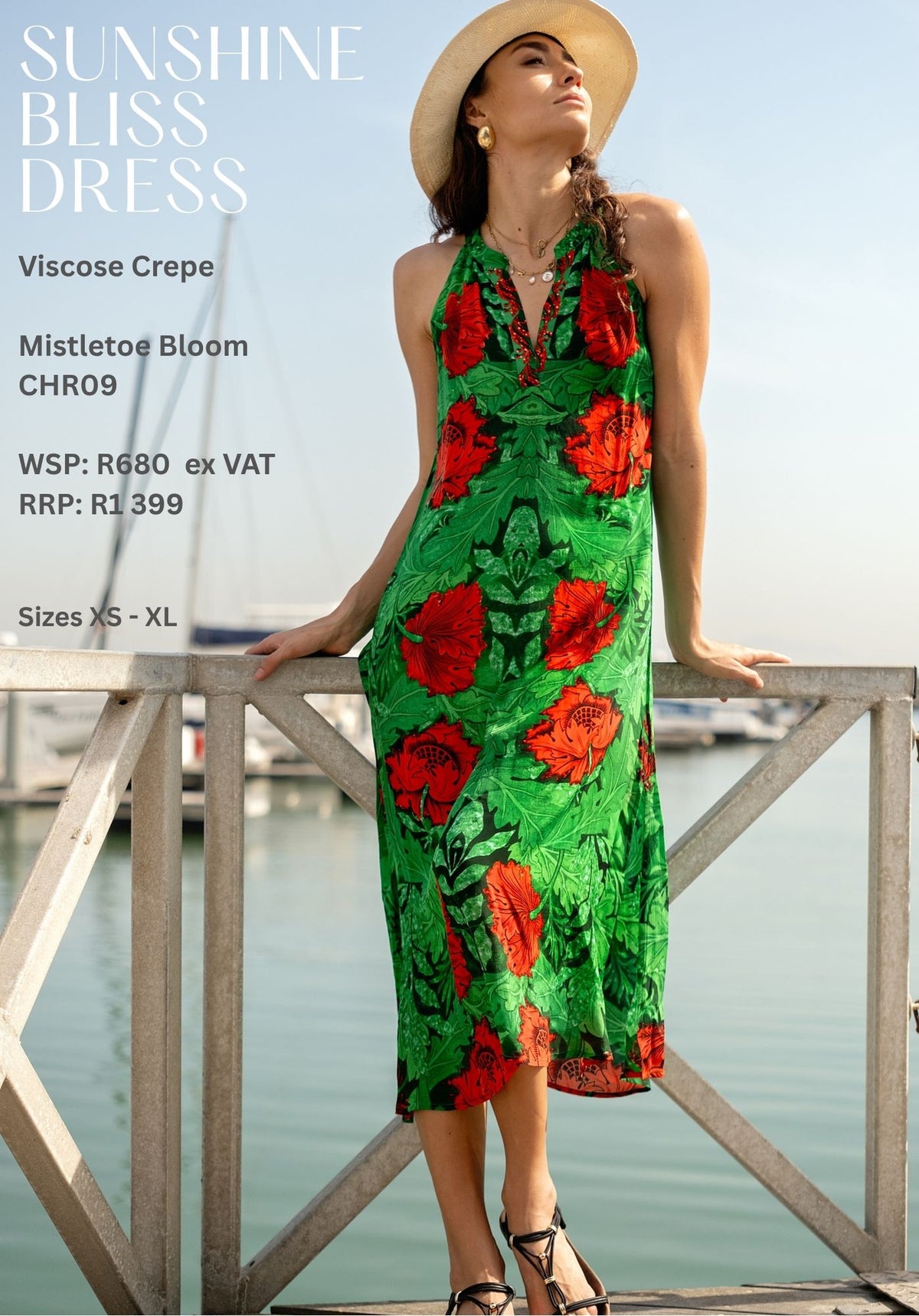 Sunshine Bliss Dress in Mistletoe Bloom