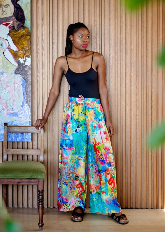 Molly Pants in Yellow Kaleidoscope