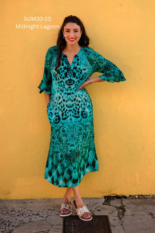 Jubilee Dress In Midnight Lagoon