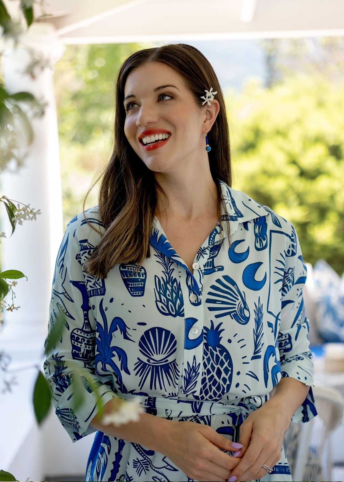 Gaby shirt dress in Greek Islands