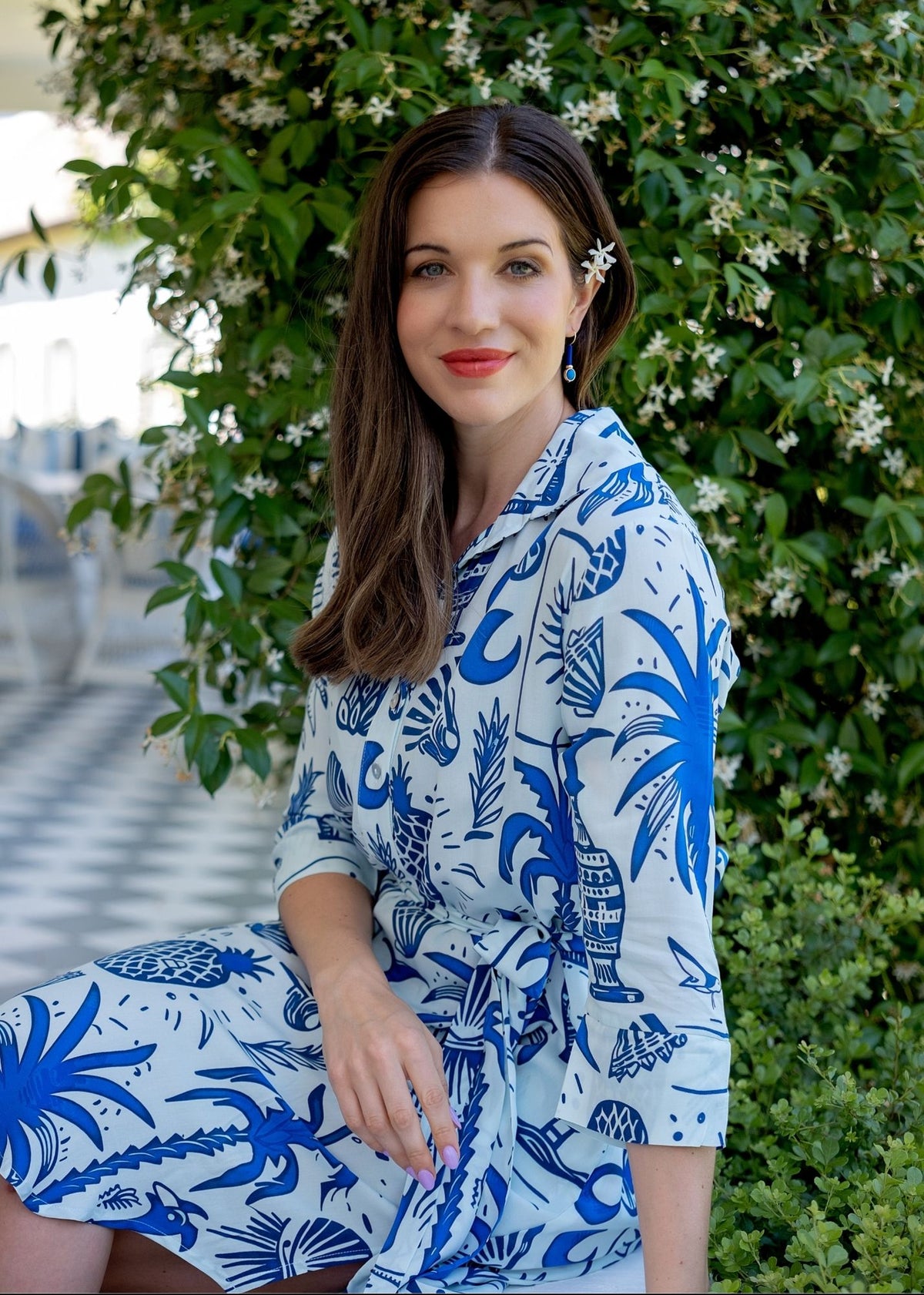 Gaby shirt dress in Greek Islands