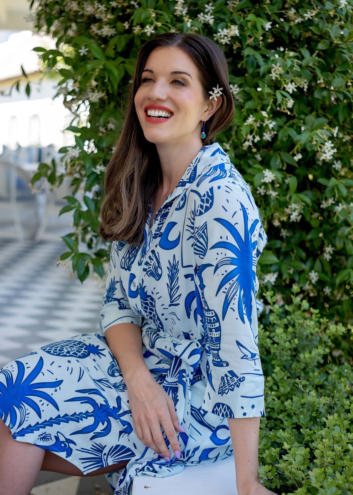 Gaby shirt dress in Greek Islands