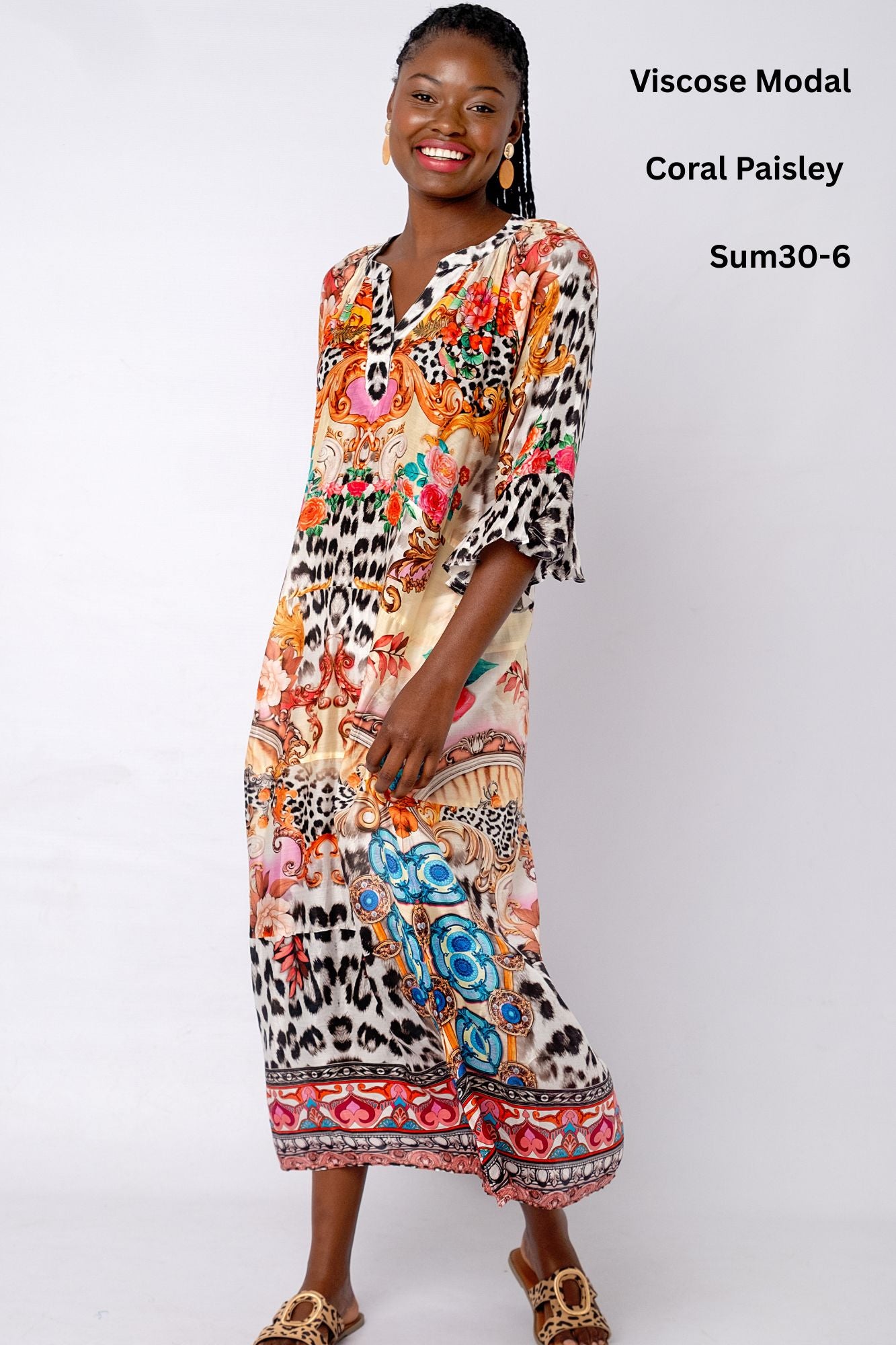 Jubilee Dress in Cream Crown Print