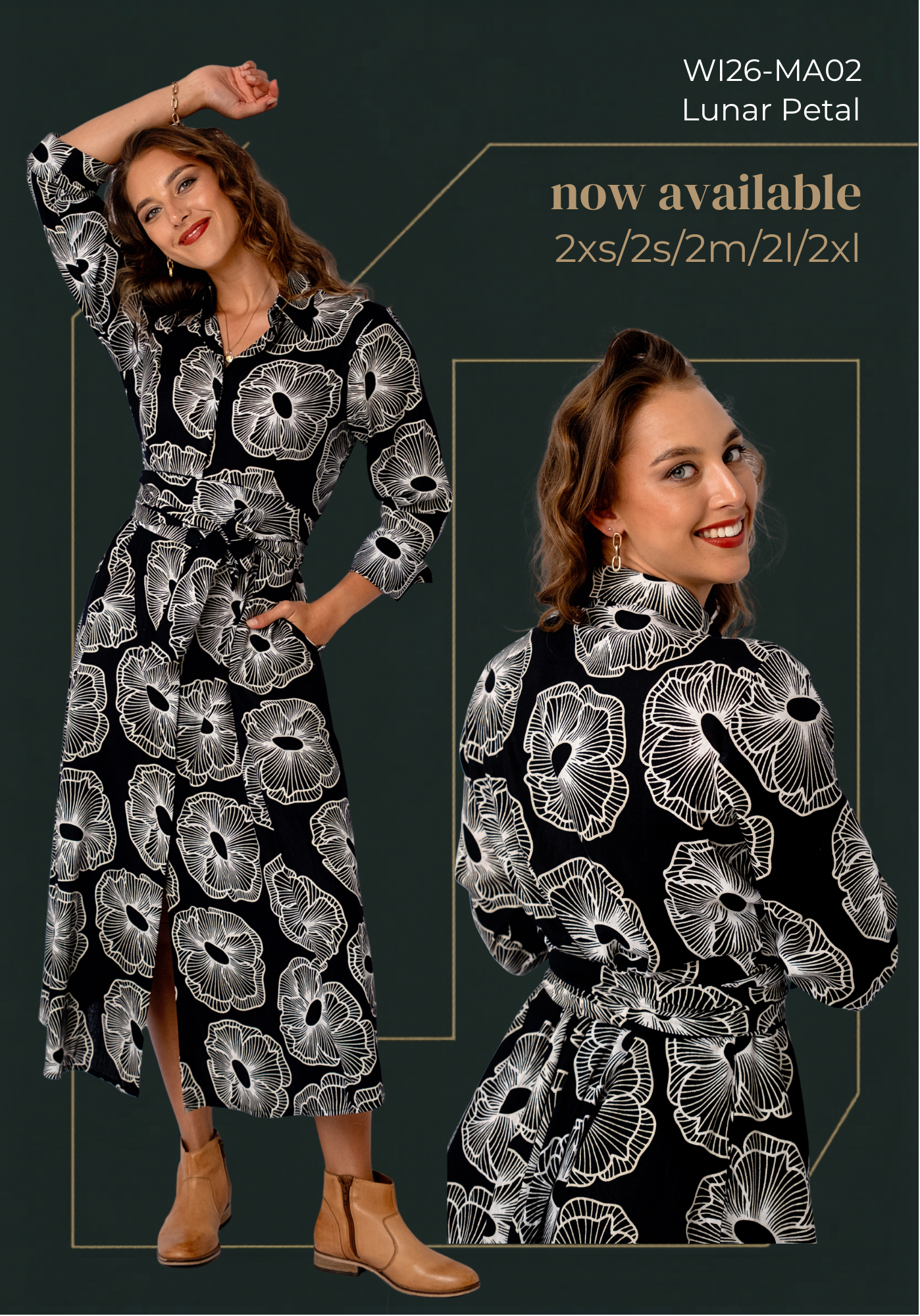 Marigold Midi Shirt Dress – Lunar Petal