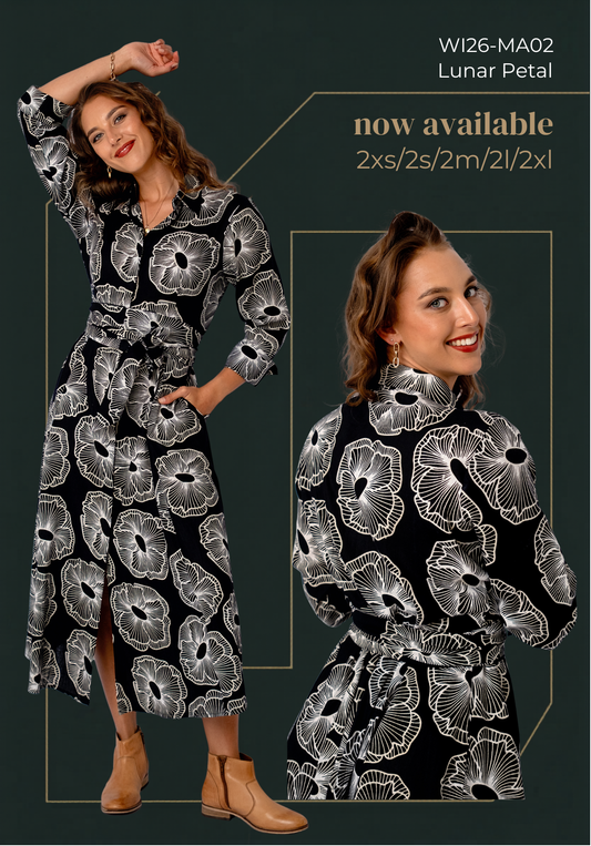 Marigold Midi Shirt Dress – Lunar Petal