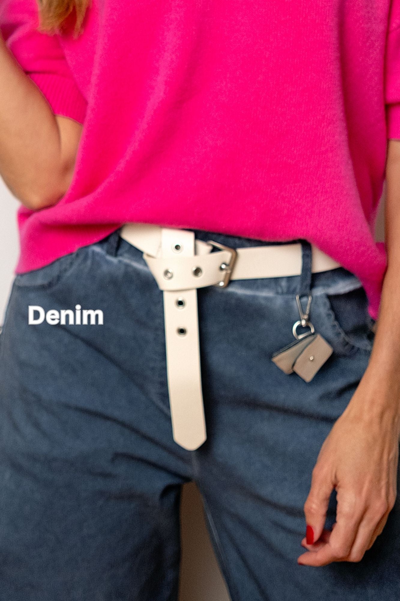 Milano Zip-Detail Slouch Pants – Denim Blue