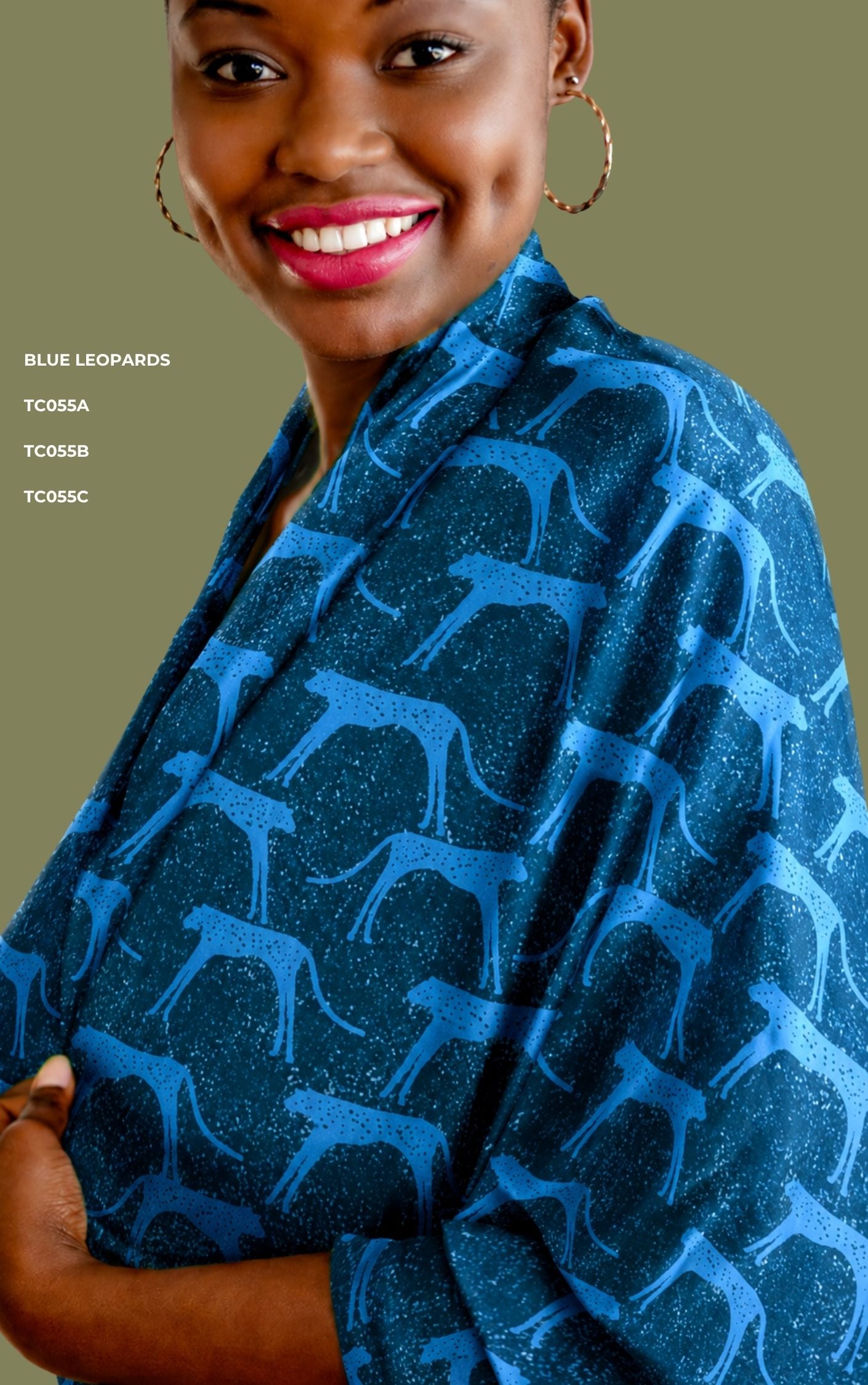 The Luxury Scarf Collection – Blue Leopards