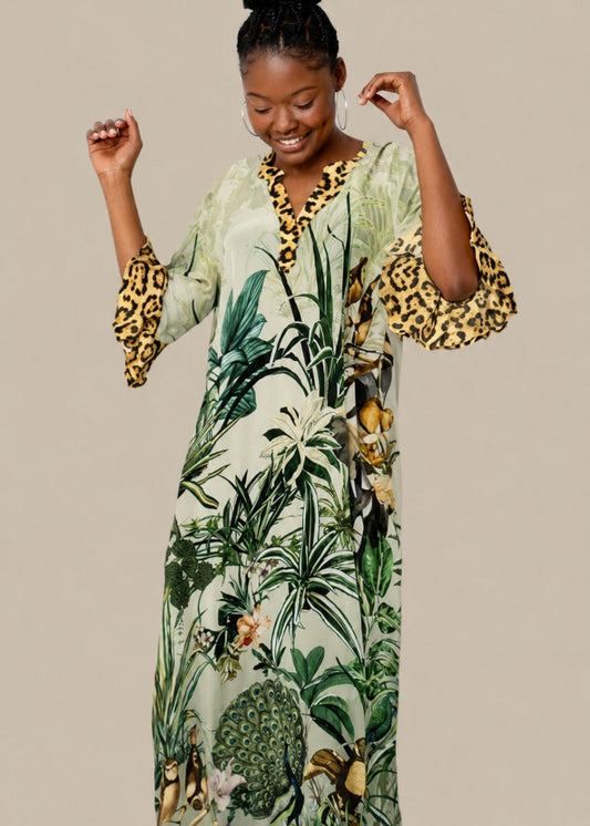 JUBILEE DRESS BOTANICAL GARDEN WITH ANIMAL CONTRAST SPECIAL ORDER TOURVEST